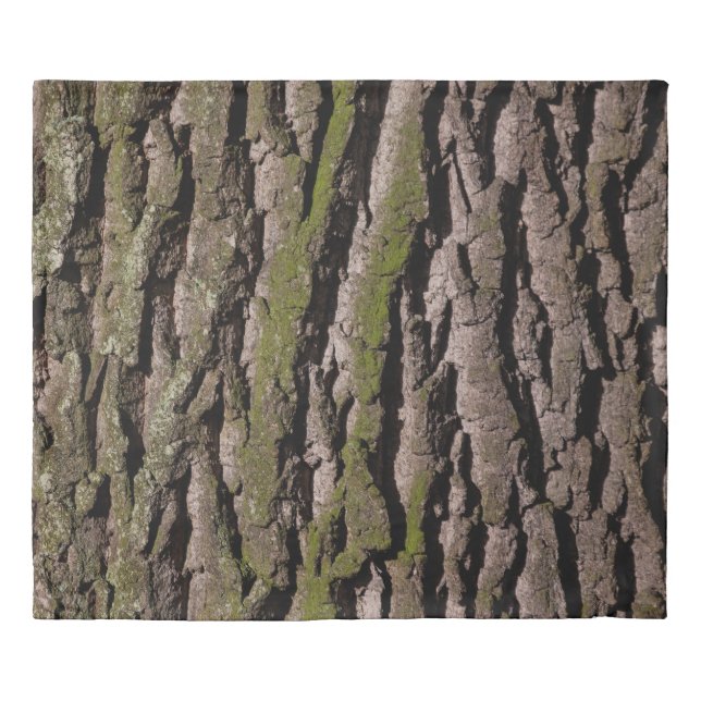 Bark tree oak moss trunk wood duvet cover (Front)