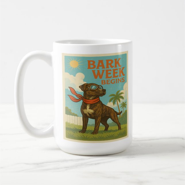 Bark Week Begins: Retro Flight Edition Coffee Mug (Left)