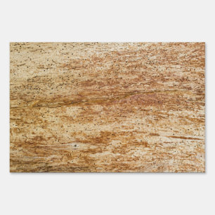 Bark wooden pattern sign