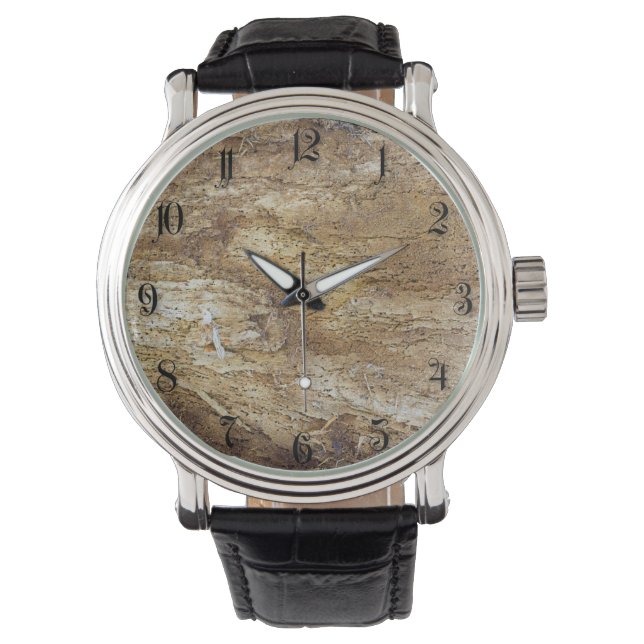 Bark wooden pattern watch (Front)