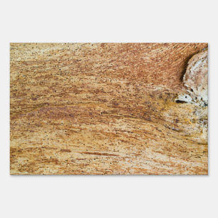 Bark wooden pattern yard sign