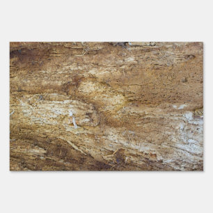 Bark wooden pattern yard sign