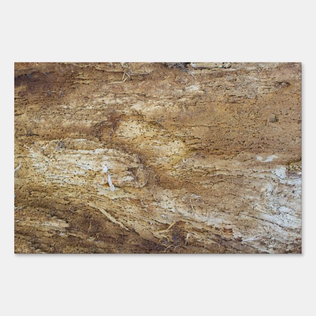 Bark wooden pattern yard sign (Back)