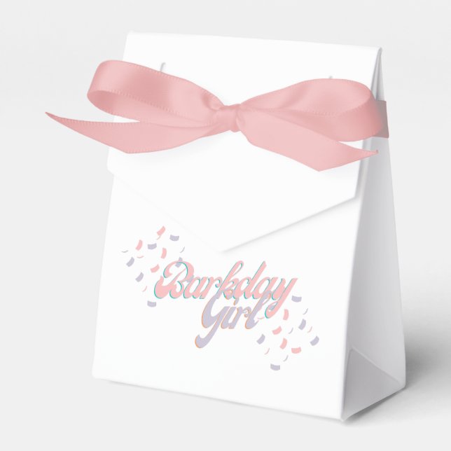 Barkday Girl Favor Box (Front Side)
