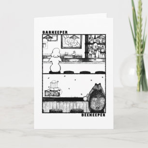 Barkeeper and Beekeeper Note Card