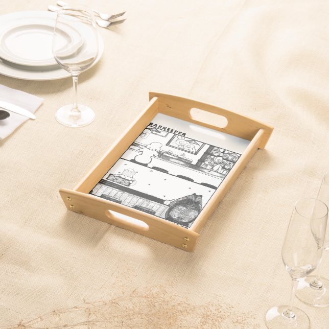 Barkeeper and Beekeeper Serving Tray (Front)