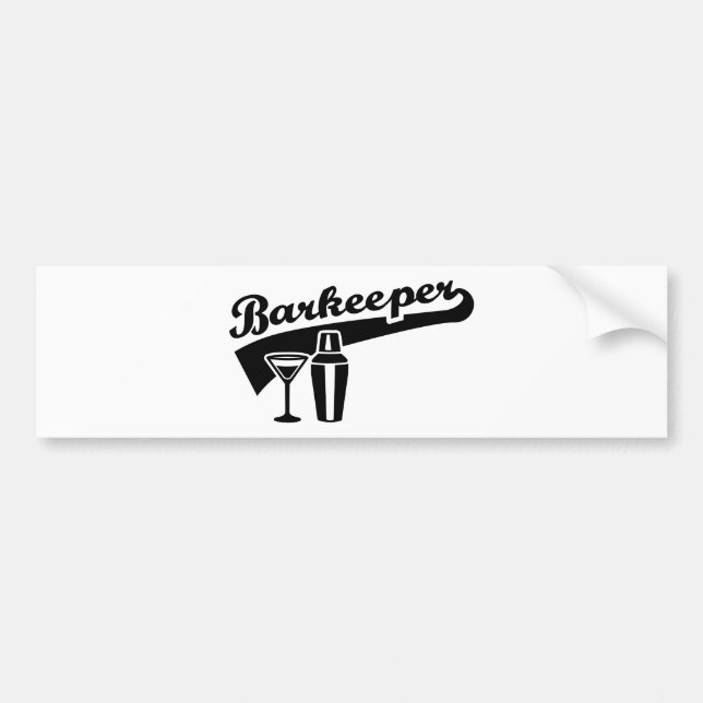 Barkeeper bartender bumper sticker (Front)