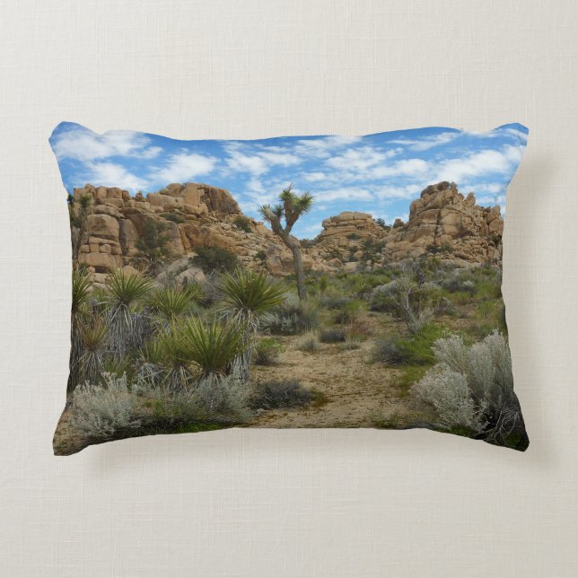 Barker Dam Loop Trail at Joshua Tree National Park Accent Pillow (Front)