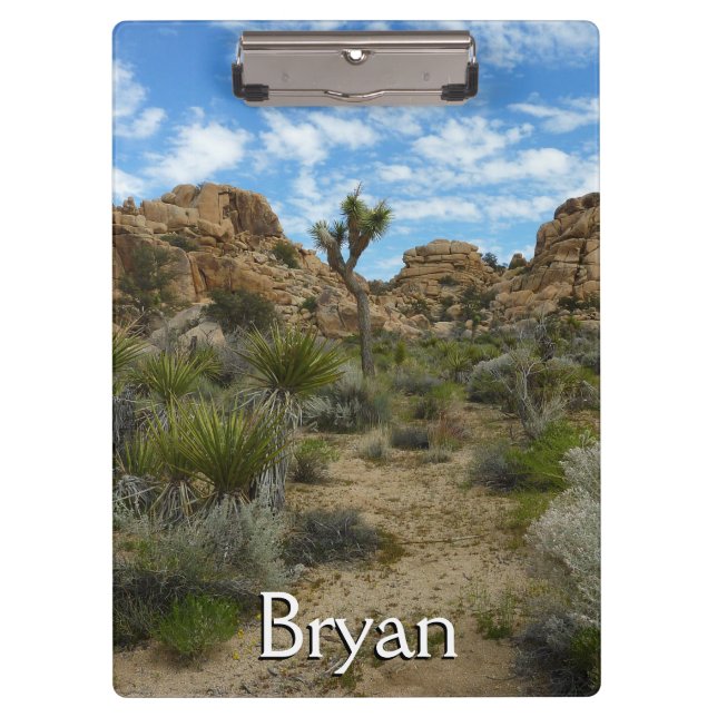 Barker Dam Loop Trail at Joshua Tree National Park Clipboard (Front)