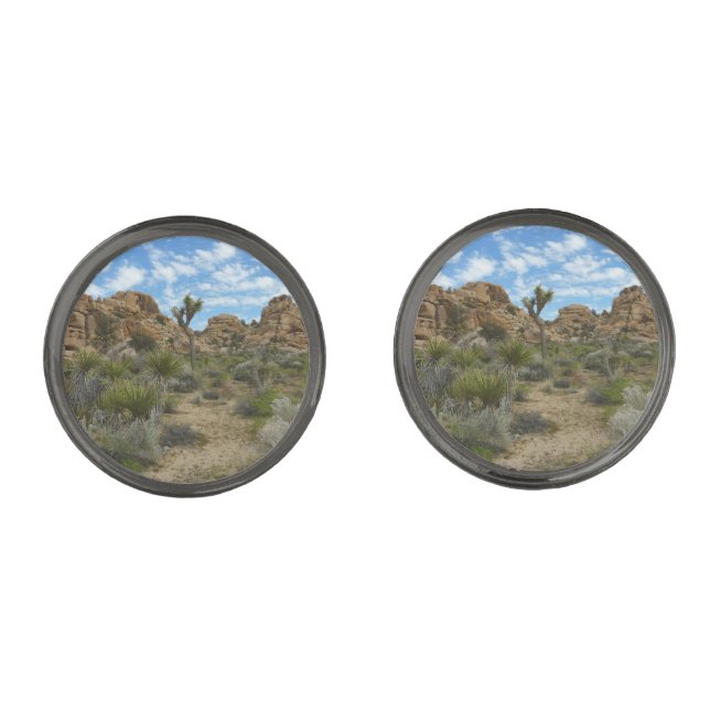 Barker Dam Loop Trail at Joshua Tree National Park Cufflinks (Front)