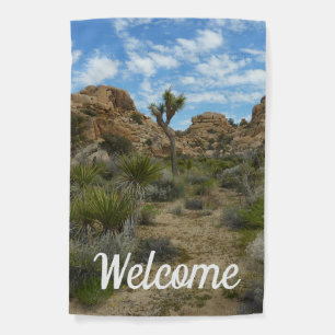Barker Dam Loop Trail at Joshua Tree National Park Garden Flag