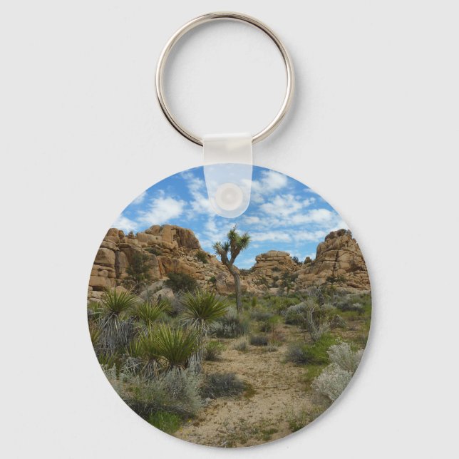 Barker Dam Loop Trail at Joshua Tree National Park Keychain (Front)