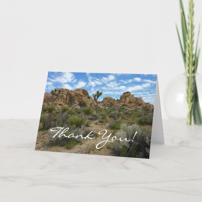 Barker Dam Loop Trail at Joshua Tree National Park Thank You Card (Front)