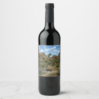 Barker Dam Loop Trail at Joshua Tree National Park Wine Label