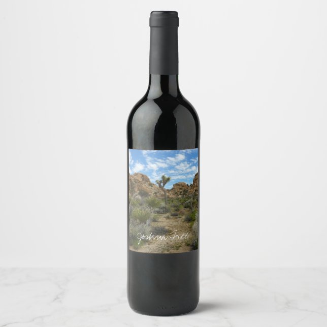 Barker Dam Loop Trail at Joshua Tree National Park Wine Label (Front)