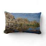 Barker Dam Reflection at Joshua Tree I Lumbar Pillow