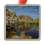 Barker Dam Reflection at Joshua Tree I Metal Ornament