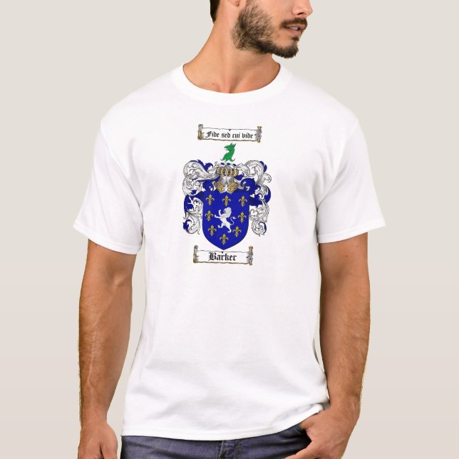 BARKER FAMILY CREST -  BARKER COAT OF ARMS T-Shirt (Front)