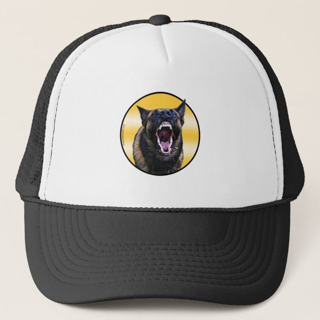 Barking Belgian Malinois "Maligator" Trucker Hat (Front)