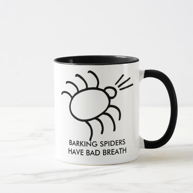 barking spider, BARKING SPIDERS HAVE BAD BREATH Mug (Right)