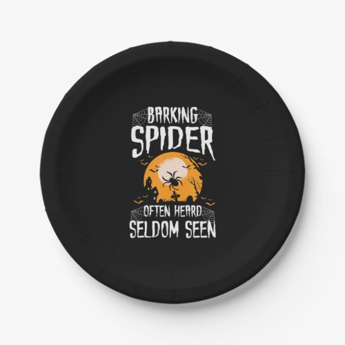 Barking Spider Heard Seldom Seen Funny Halloween Paper Plates
