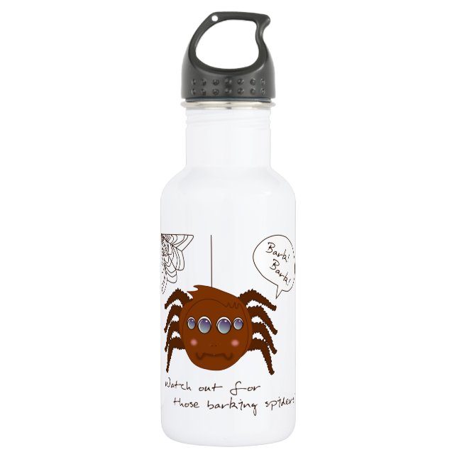Barking Spiders Stainless Steel Water Bottle (Front)