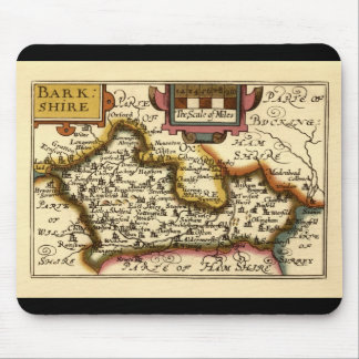 "Barkshire" Berkshire County Map, England Mouse Pad
