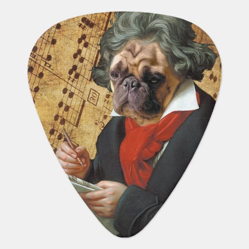 Barkthoven _ the Beethoven pug Guitar Pick