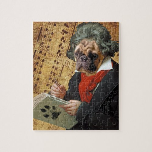 Barkthoven _ the Beethoven pug Jigsaw Puzzle