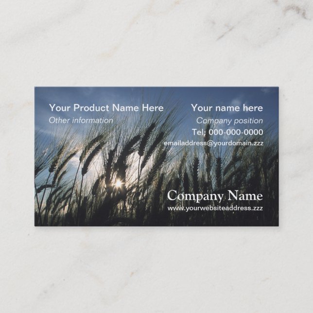 Barley business card (Front)