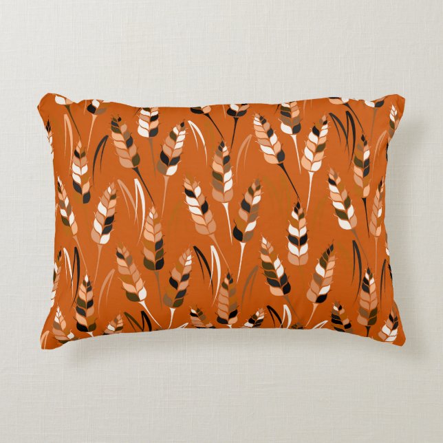 Barley Corn Organic Bread Background Accent Pillow (Front)