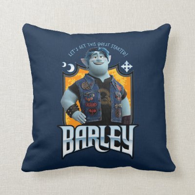 Barley - Let's Get this Quest Started Throw Pillow