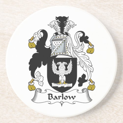 Barlow Family Crest Drink Coaster