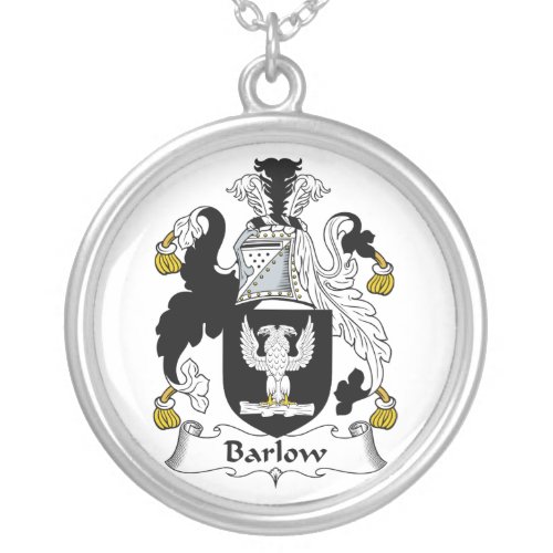 Barlow Family Crest Silver Plated Necklace
