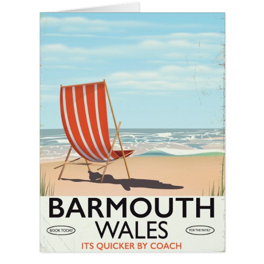 Barmouth North wales vintage travel poster (Front)