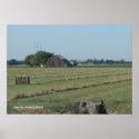 Barn and Haystack Poster