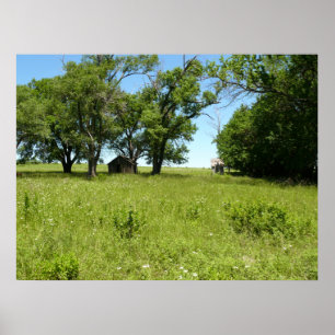 Barn and Outhouse Poster