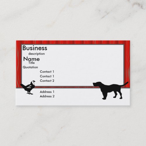 Barn Animals Business Card