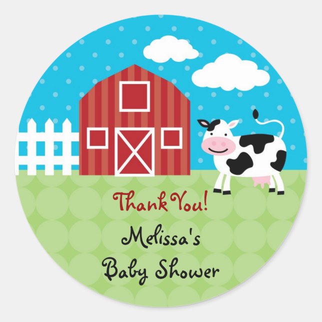 Barn Animals Favor Sticker (Front)