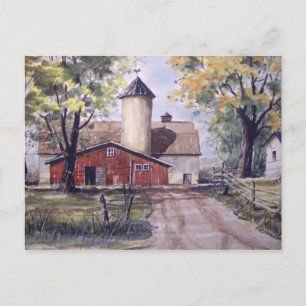 Barn at the end of the Driveway- postcard