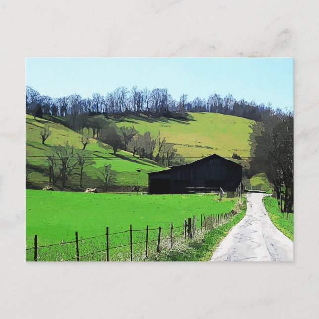 Barn at the end of the Driveway Postcard (Front)
