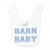 Barn Baby Bib - Blue