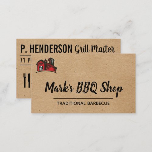 Barn BBQ Business Card