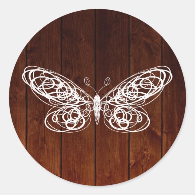 Barn Board Butterfly Sticker (Front)