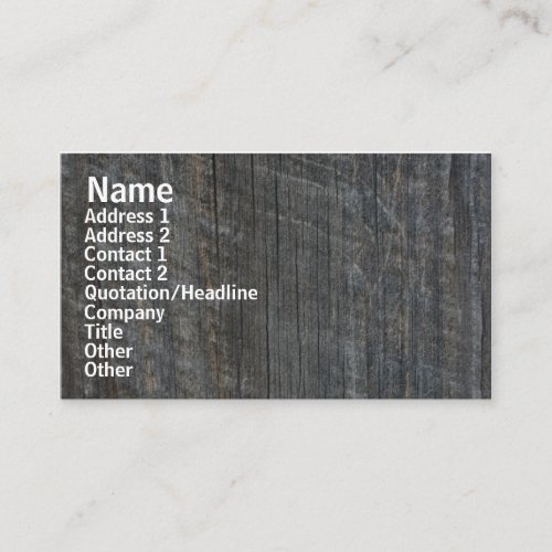 Barn Board Nature Photography Business Card