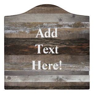 Barn Board Reclaimed Wood Rustic Wood Door Sign