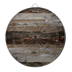 Barn Board Rustic Wood Dart Board