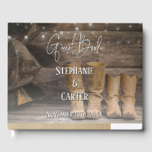 Barn Boots Rustic Wedding Guest Book