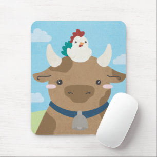 Barn Buddies - Cow & Chick Mouse Pad