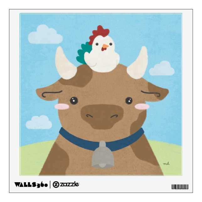 Barn Buddies - Cow & Chick Wall Decal (Front)